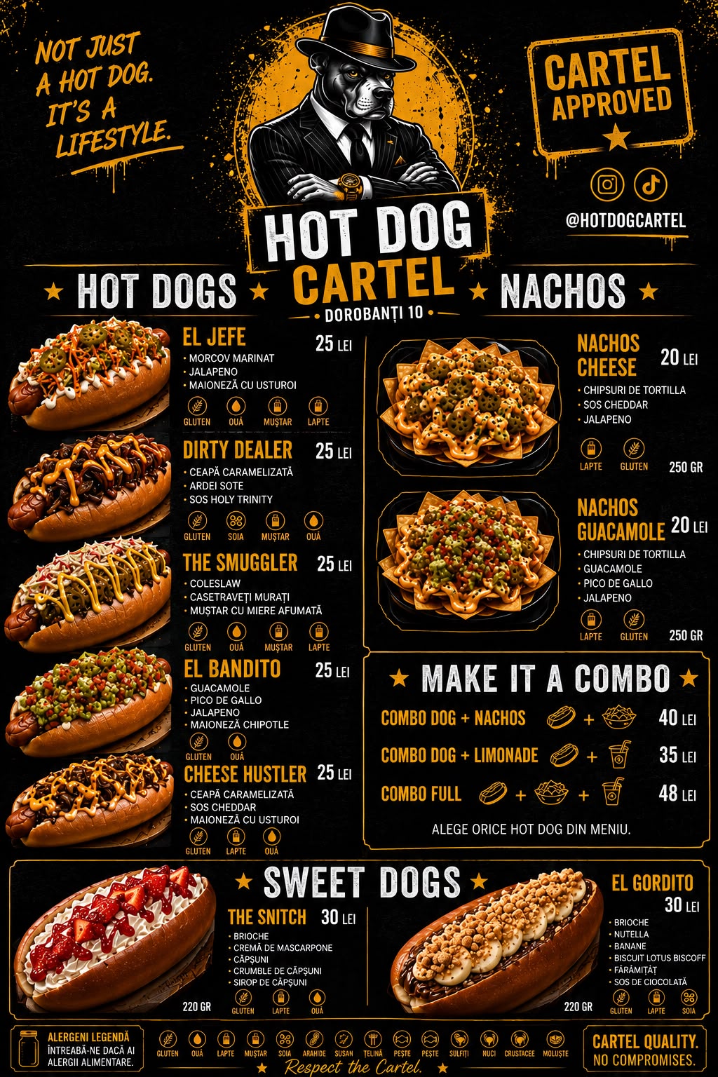 Meniu Hot Dog Cartel